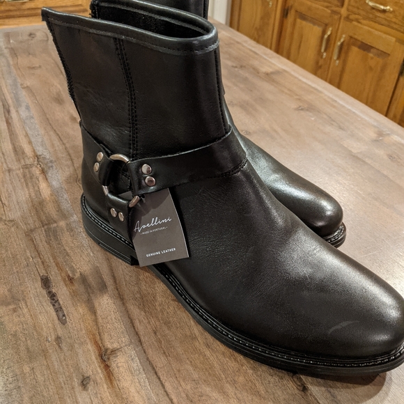 Avellini Shoes - Avellini Leather Ankle Boots Size 8.5.